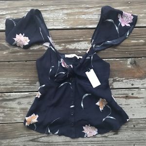 Astr Tops - ASTR the Label Flutter Sleeve Top NWT Astr Tops - ASTR the Label Flutter Sleeve Top NWT
